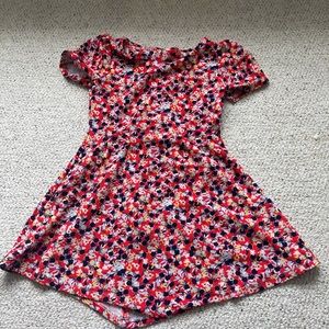 copper key floral dress